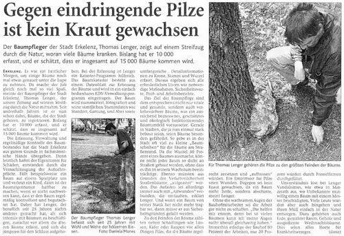 Zeitungsartikel in der Aachener Zeitung (11.05.2004)